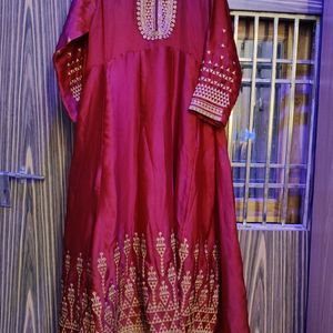 Beautiful Maroon Anarkali Suit