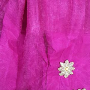 Party wear NET lehenga with banaras blouse