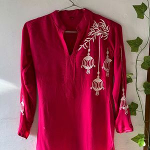 Pink Short Kurti