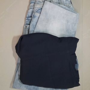 Korean Top & Blue Jeans Combo