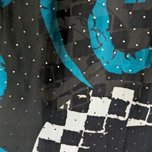 ⬛🟦⬜ Pattern Saree