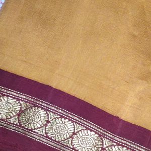 Pure Silk Single Side Bordered Saree