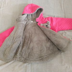 Super Warm Fleece Reversible Jacket For Girls