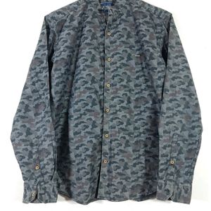 Grey Printed Casual Shirt (Men's)