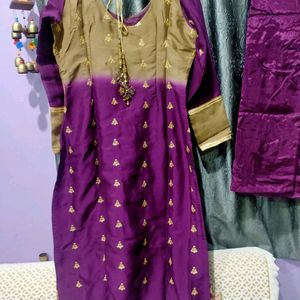 Purple Kurta Set