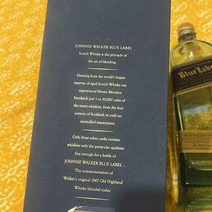 Blue Label Empty Bottle With Case 1 Litre