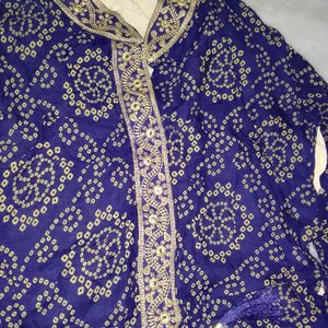 Blue Straight Kurti