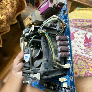 Motherboard With Intel Processor And Cooling Fan