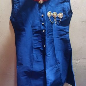 Dark Royal Blue And Gajari Bajirao Mastani Dress