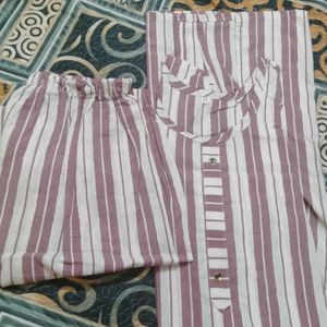 Off White Lining Kurtaset