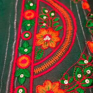 Embroidery work Kurti With three Quarter Sleeves