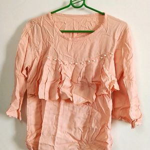 Beautiful Peach Color Top L Size