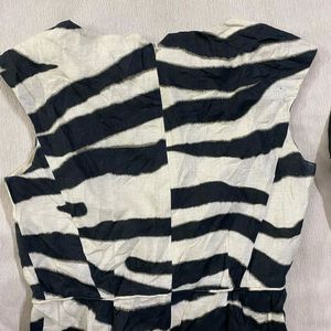 Black And White Striped Mini Dress