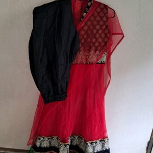 Anarkali Red and Black