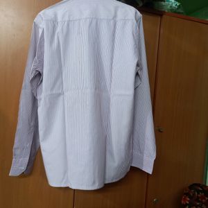 Red Striped Formal Full Hand Shirt( XL/42 Inches)