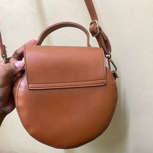 Stylish Brown Sling Bag - Lightly Used