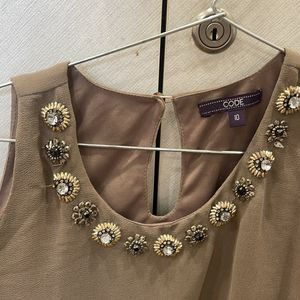 Embellised Necy Sleeveless Top