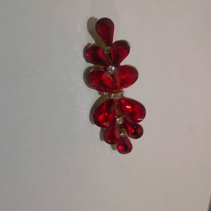 Red Crystal Hair Pin