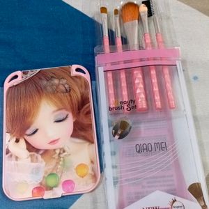 Beauty Brush Set With Mirror