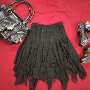 Vintage Or Gothic Style Floral Lace Skirt