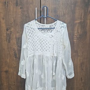 White Transparent Chikankari Kurta