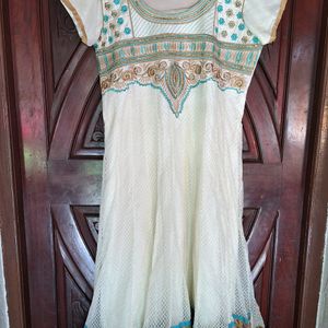 White Anarkali Top in XXL