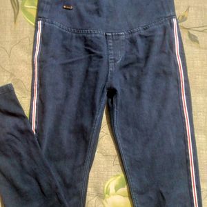 Navy Blue With White And Red Line Jean