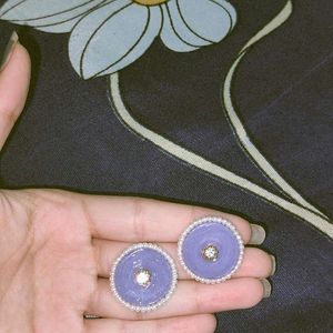 Indian Purple Trendy Earrings 💜✨(Paper Quilling)