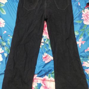 Straight Black Denim Jeans