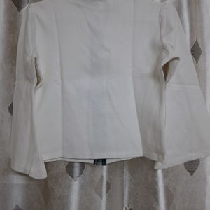 White Crop Jacket In New Condition