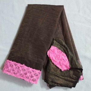 Olive & Baby Pink Saree