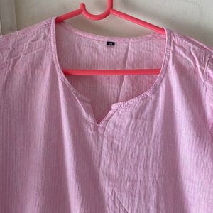 Baby Pink Color Full Sleeve M Size Kurta