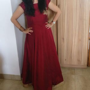 Silk Maroon Gown