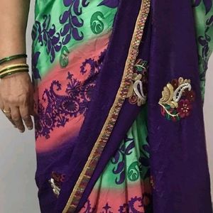 Crepe Saree with blouse