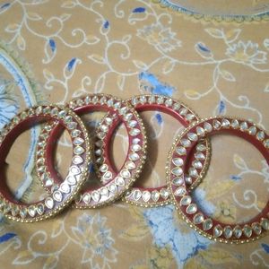 Red Bangdi Bangles Kada