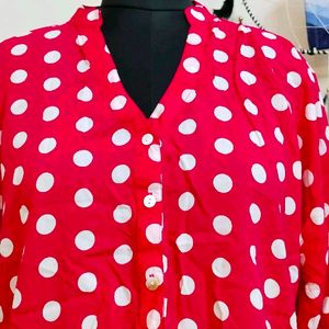 Plus Size Polka Dot Shirt