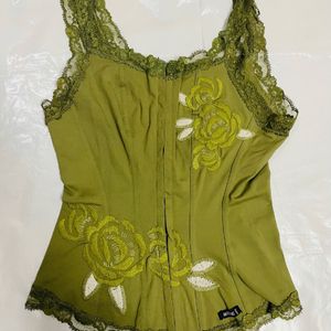 Green Corset Top