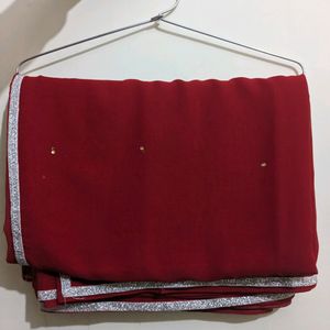 Red Festive Wear Saree