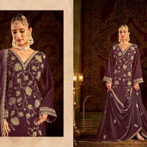 Wedding Season Beutiful Party Wear Velvet Suites