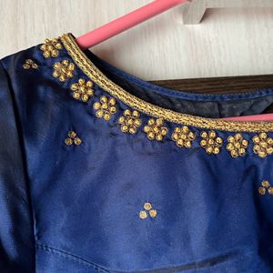 Silk Hand Embroidery Blouse