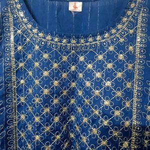 Blue Silvery Kurta