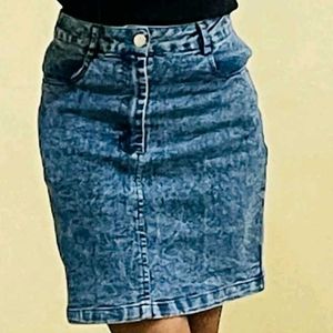 Women Solid Regular Blue Skirt