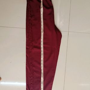 Maroon Poly Crepe A Line Kurta