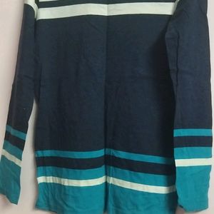 Blue Color T-shirt With Full Sleeves