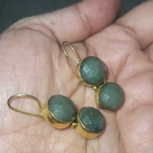 Green Stone Earrings