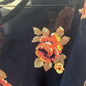 Floral Y2K Aesthetic blue Shrug