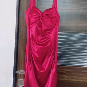 Rose Colour Bodycon Dress