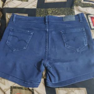 Navy Blue Colour Denim Shorts