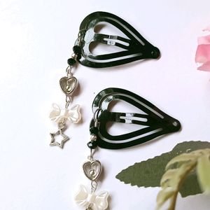 Coquette Heart Hair Clips (2pcs)