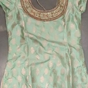 Silk Kurta With Banarsi Design Dupatta